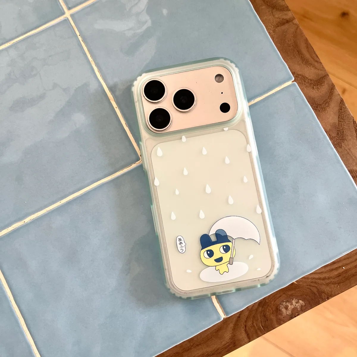 Tamagotchi Rainy Day Phone Case with Beaded Strap