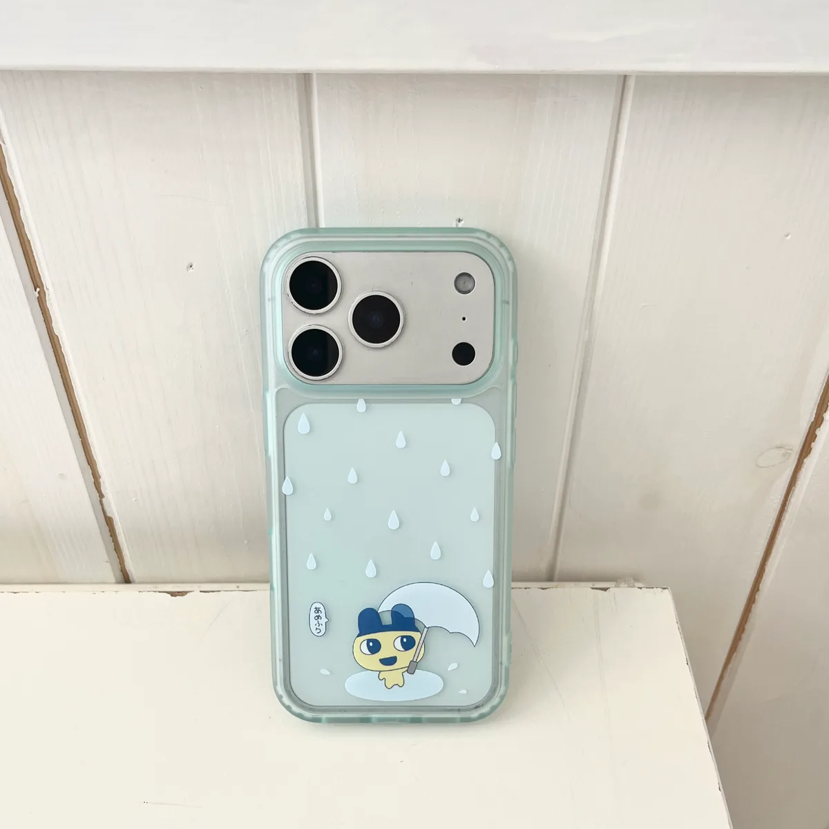 Tamagotchi Rainy Day Phone Case with Beaded Strap