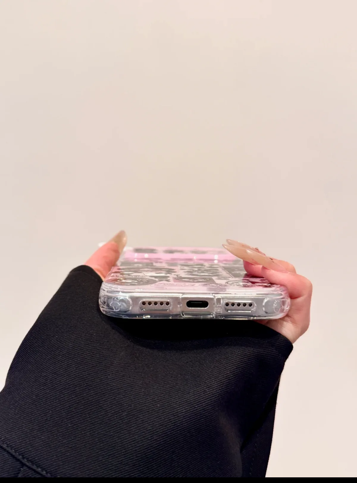 Kuromi Kawaii Glitter & Sticker Phone Case for iPhone 17 16 15 Pro Max