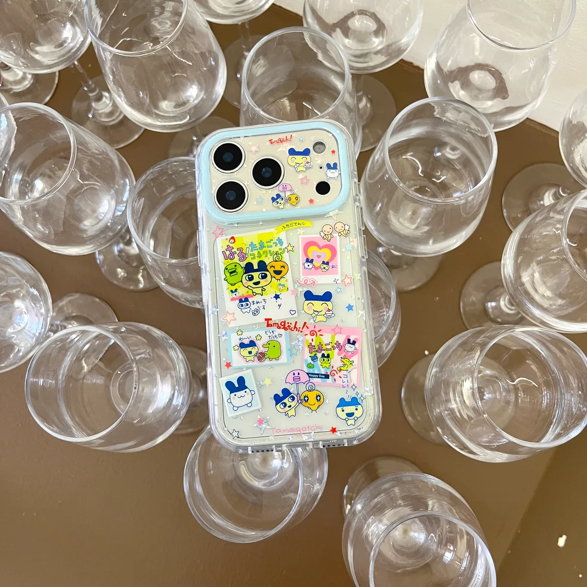 Tamagotchi Kawaii Phone Case with Beaded Strap