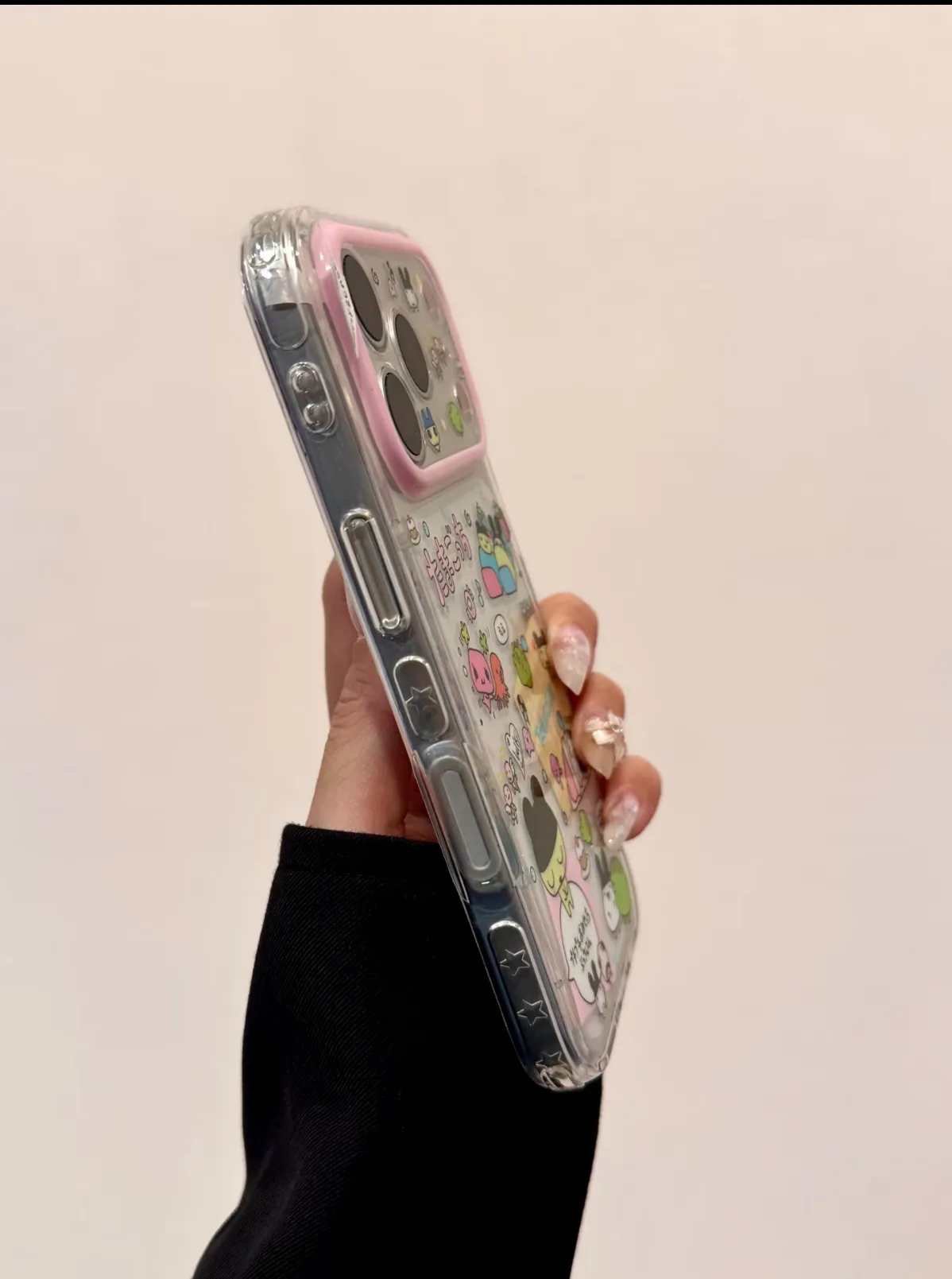 Tamagotchi Kawaii Glitter Phone Case for iPhone 17 16 15 Pro Max