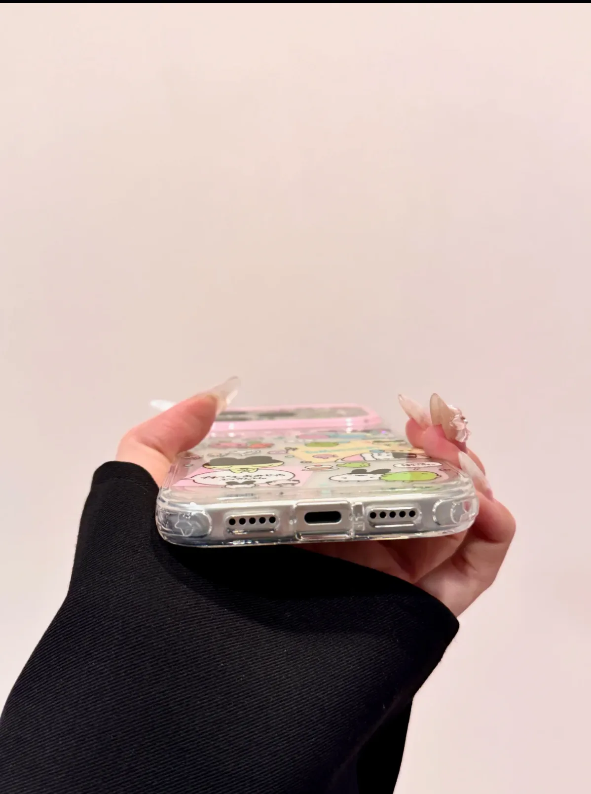 Tamagotchi Kawaii Glitter Phone Case for iPhone 17 16 15 Pro Max