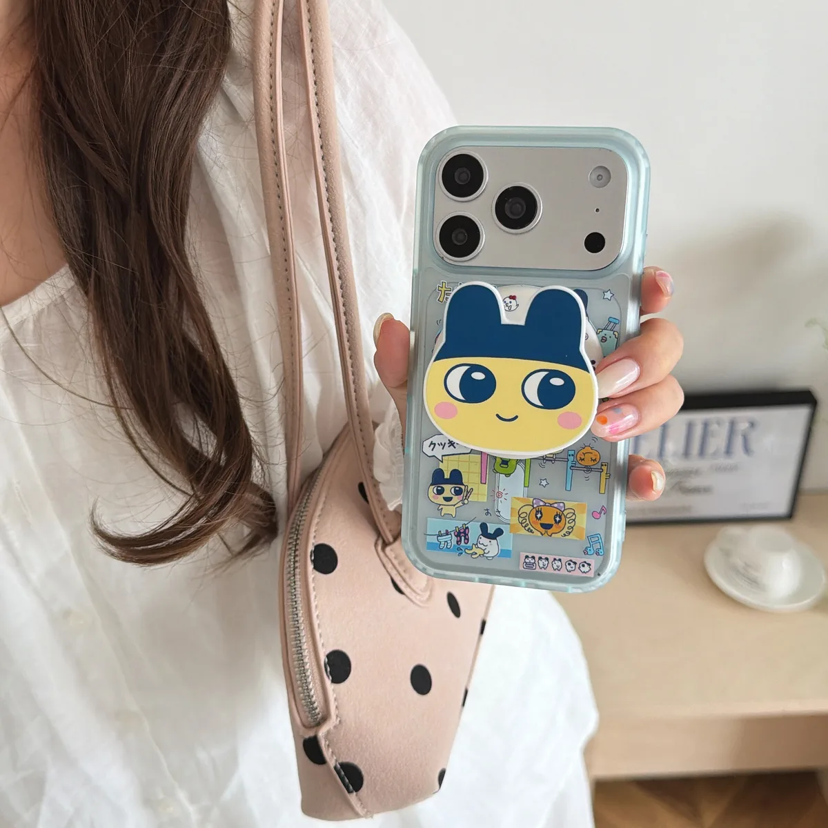 Tamagotchi Scrapbook Ver.3 Phone Case with PopSocket & Beaded Strap for iPhone 17 16 15 14 13 Pro Max — MagSafe
