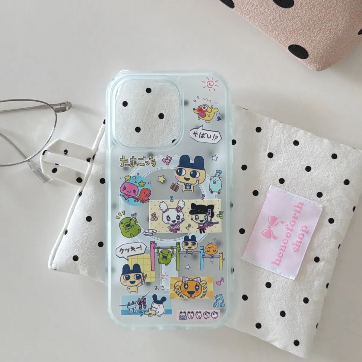 Tamagotchi Scrapbook Ver.3 Phone Case with PopSocket & Beaded Strap — MagSafe