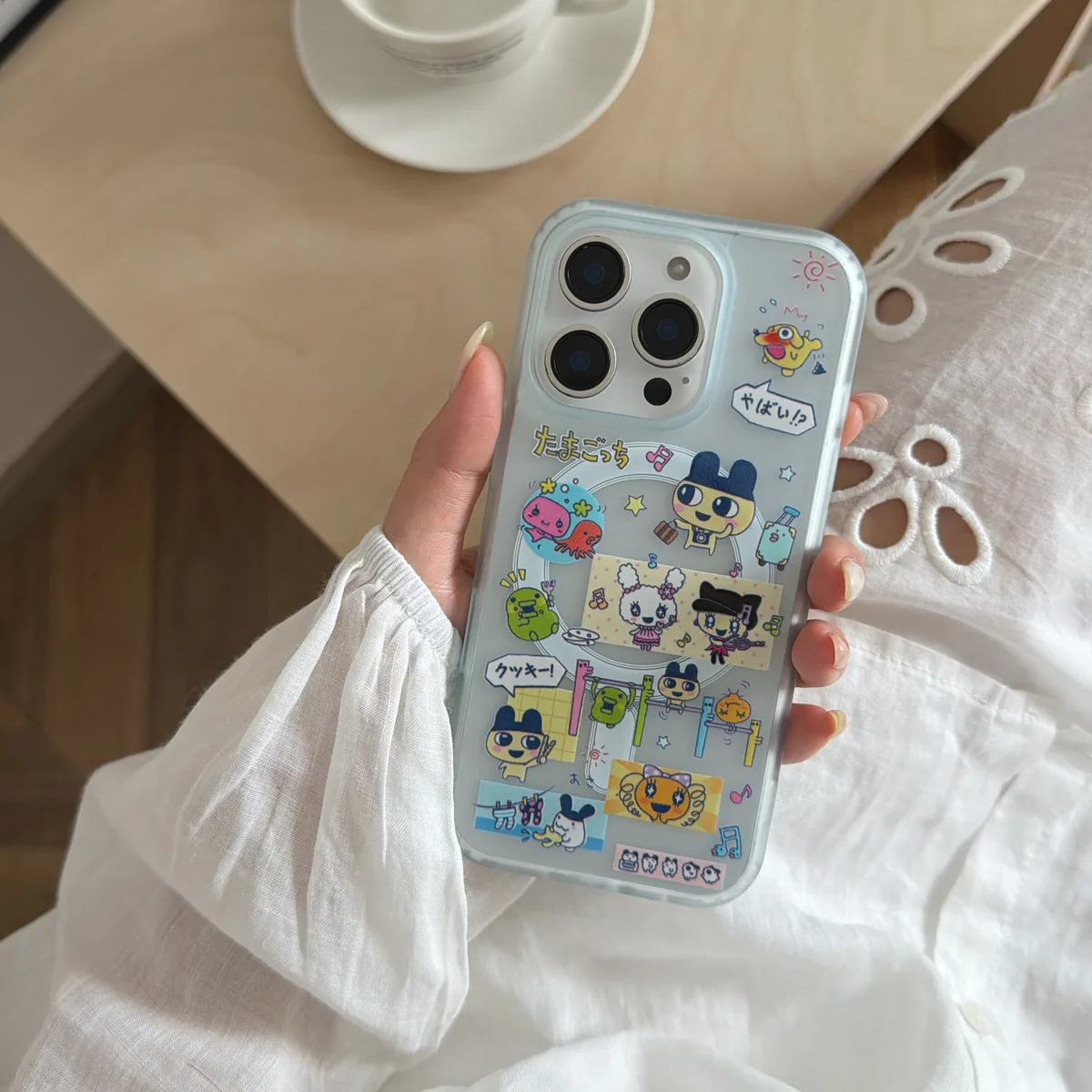 Tamagotchi Scrapbook Ver.3 Phone Case with PopSocket & Beaded Strap — MagSafe