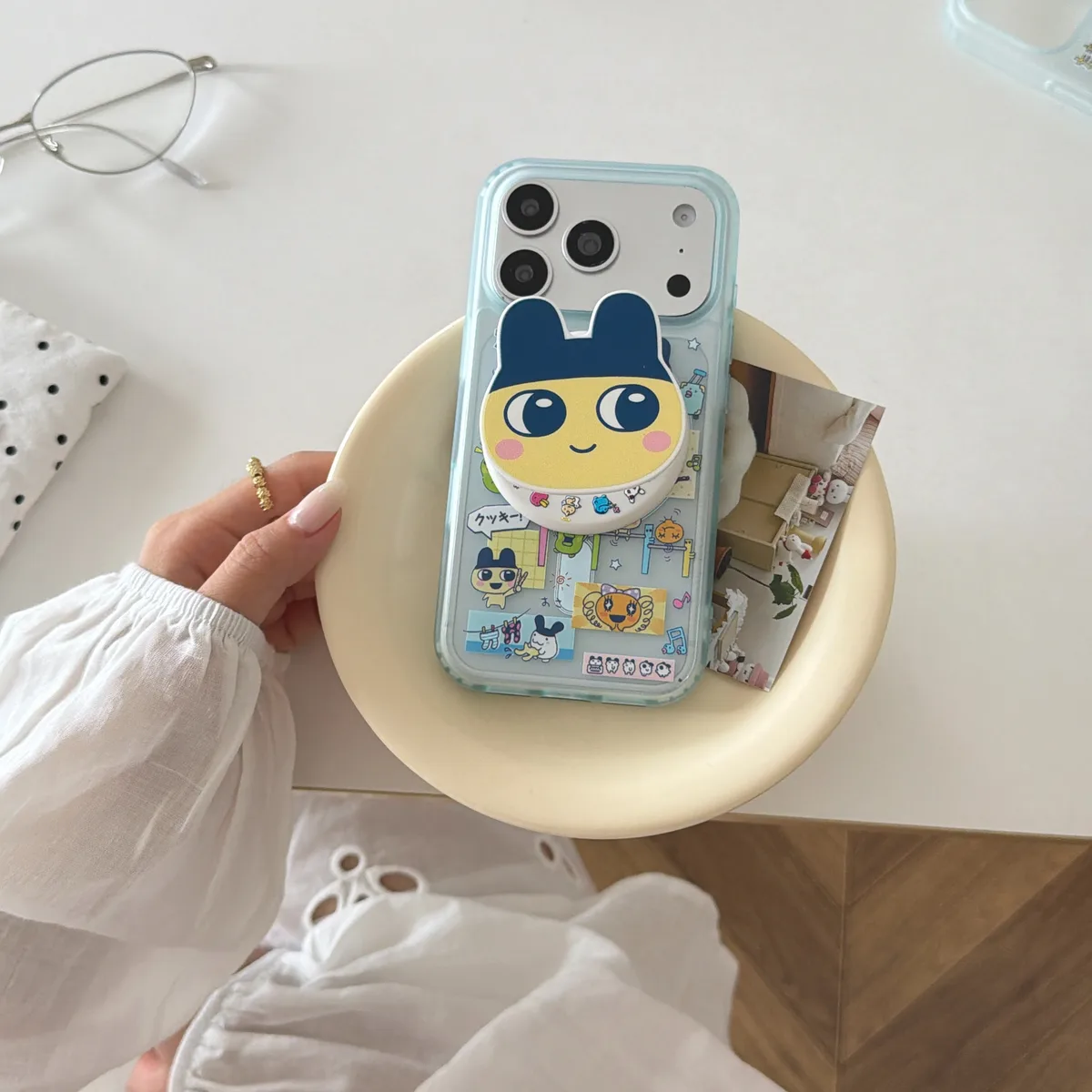 Tamagotchi Scrapbook Ver.3 Phone Case with PopSocket & Beaded Strap — MagSafe