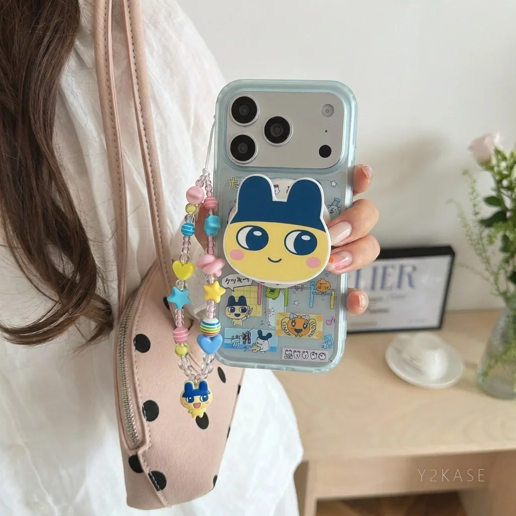 Tamagotchi Scrapbook Ver.3 Phone Case with PopSocket & Beaded Strap — MagSafe