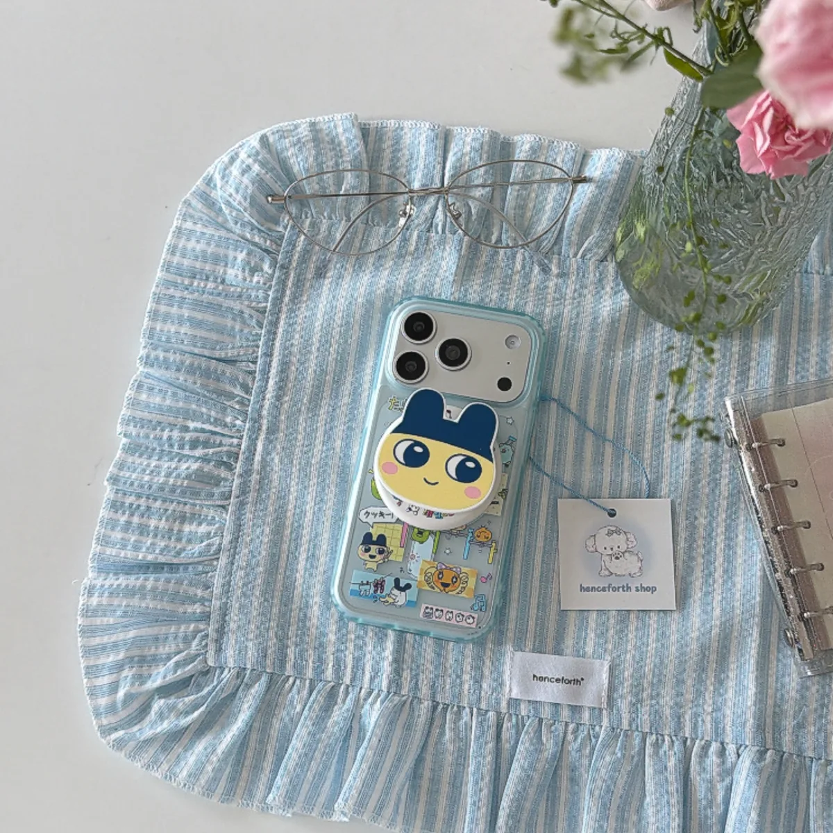 Tamagotchi Scrapbook Ver.3 Phone Case with PopSocket & Beaded Strap — MagSafe