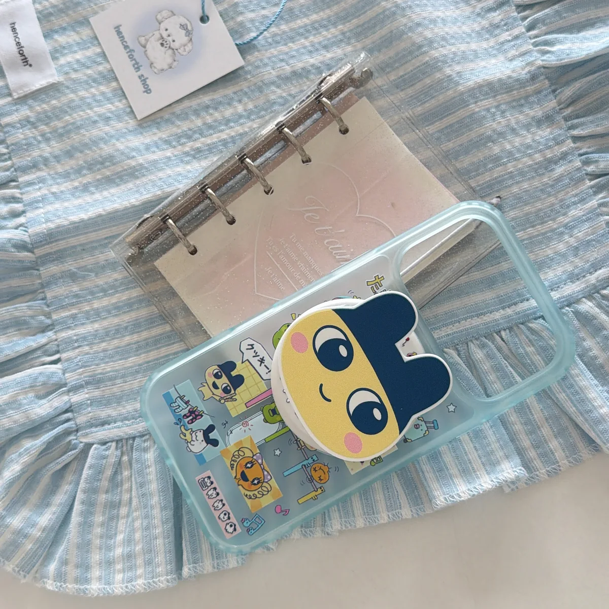 Tamagotchi Scrapbook Ver.3 Phone Case with PopSocket & Beaded Strap for iPhone 17 16 15 14 13 Pro Max — MagSafe
