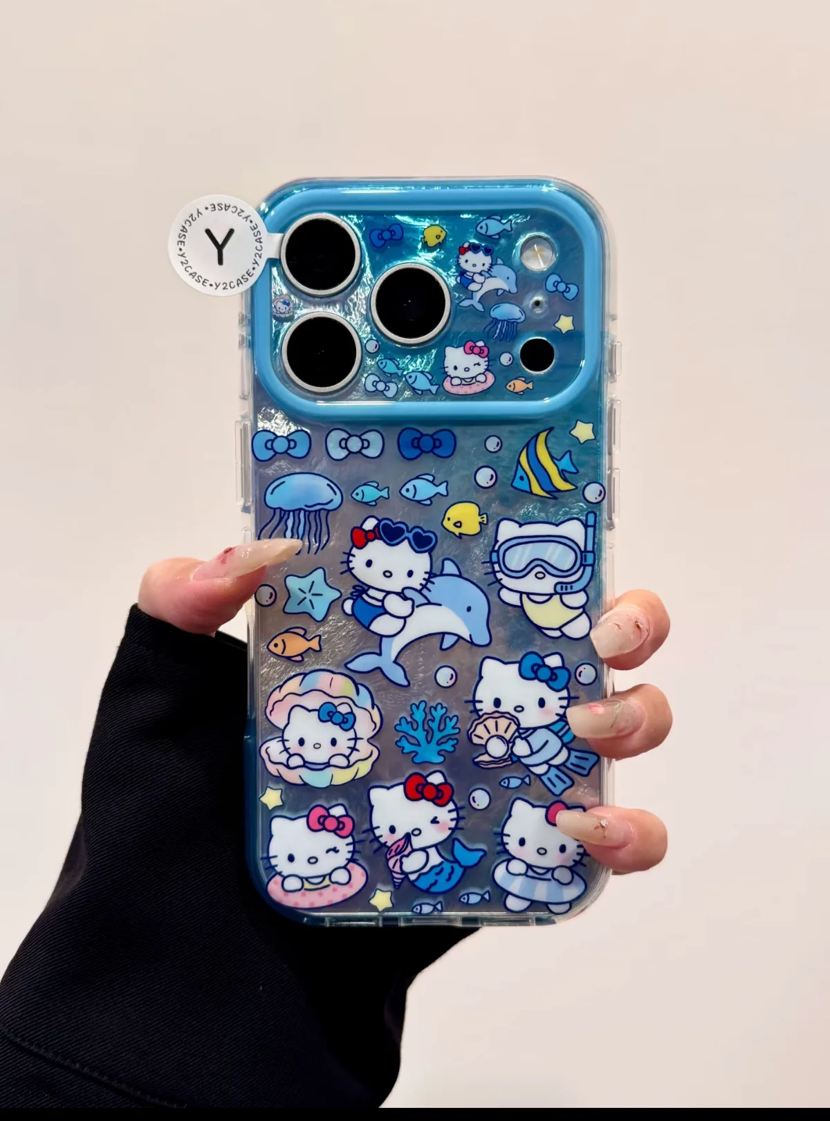 Hello Kitty Under the Sea Case with Beaded Strap for iPhone 17 16 15 Pro Max