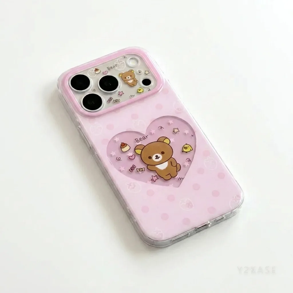 Rilakkuma Heart Window Phone Case
