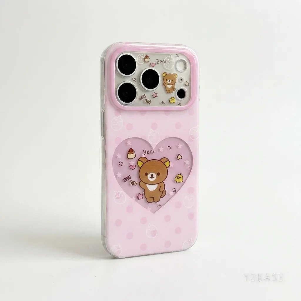 Rilakkuma Heart Window Phone Case