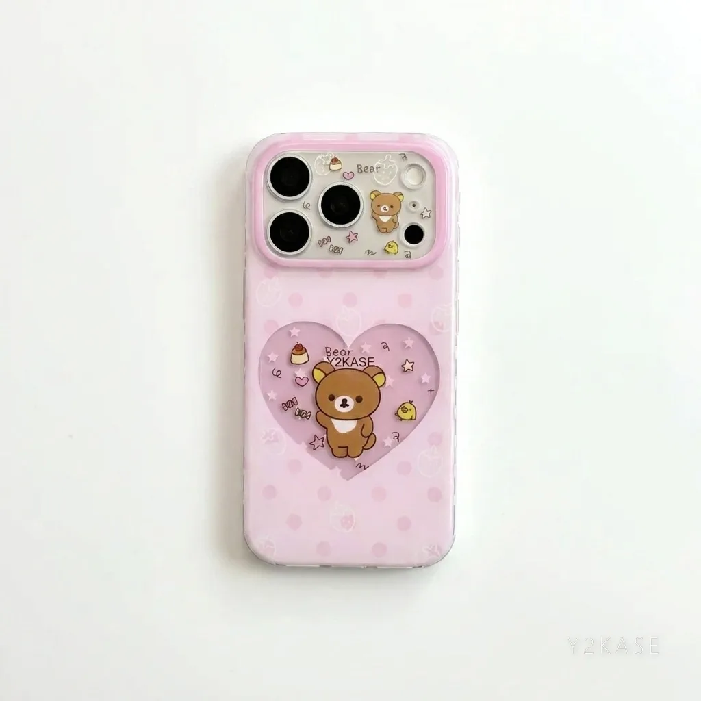 Rilakkuma Heart Window Phone Case