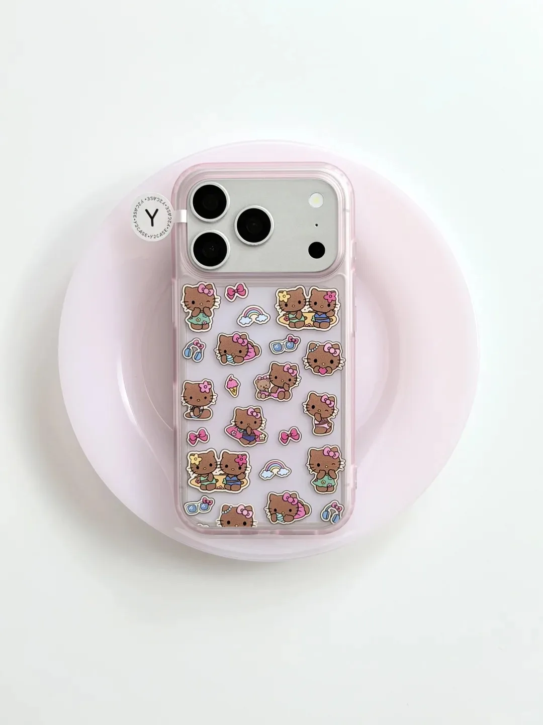 Hello Kitty Sticker Fun iPhone Case with Beaded Strap