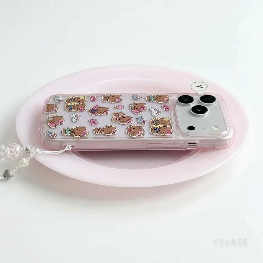 Hello Kitty Sticker Fun iPhone Case with Beaded Strap