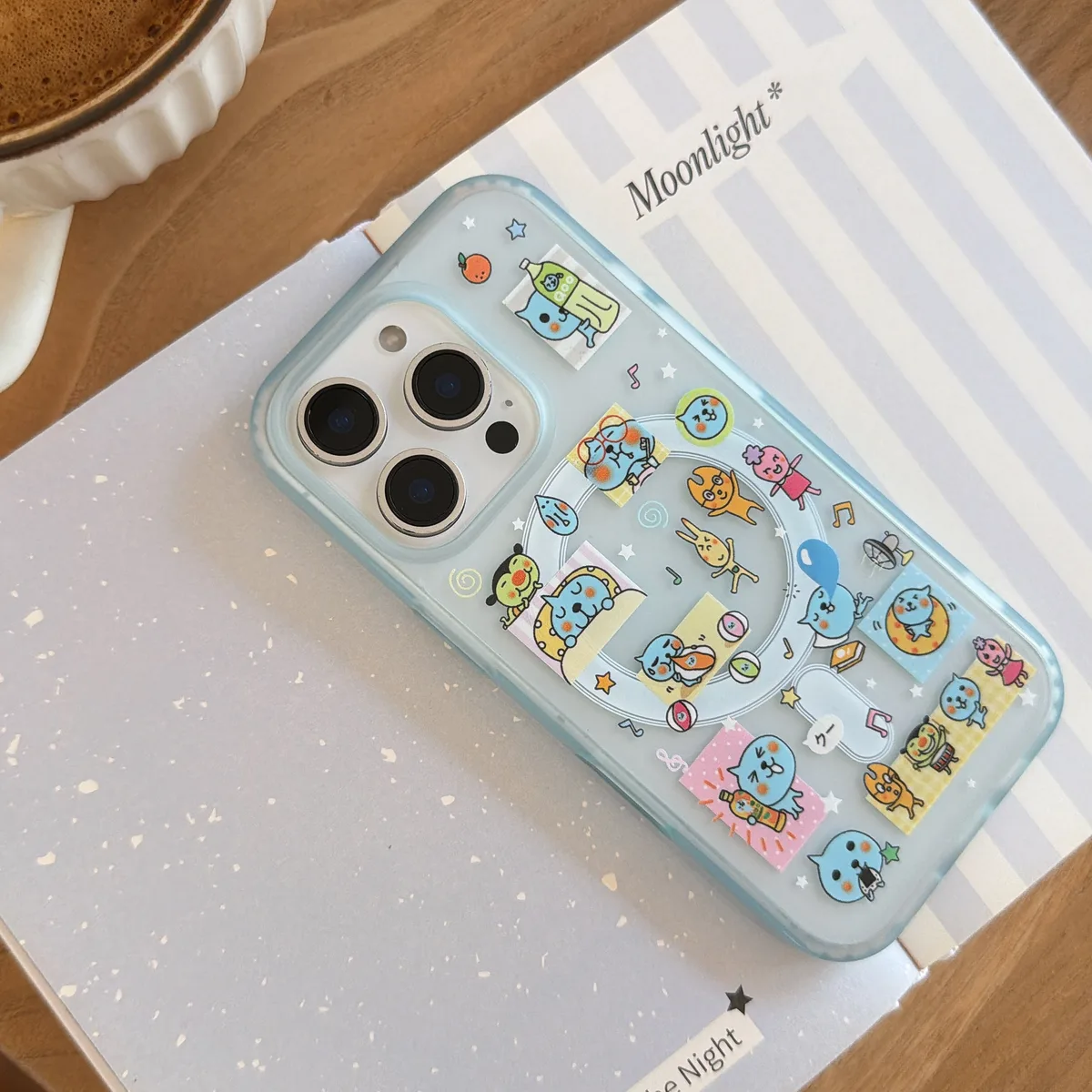 Kawaii Cat Pop Phone Case with Beaded Strap — MagSafe