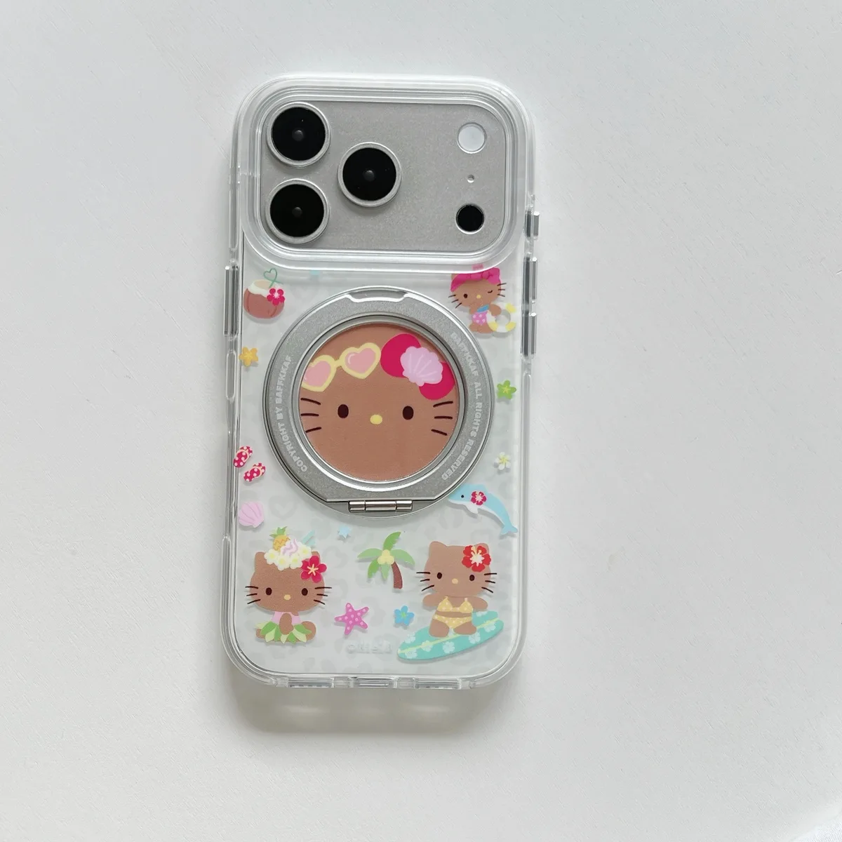 Hello Kitty Summer Beach 360 Stand Phone Case for iPhone 15/16/17 Series — MagSafe