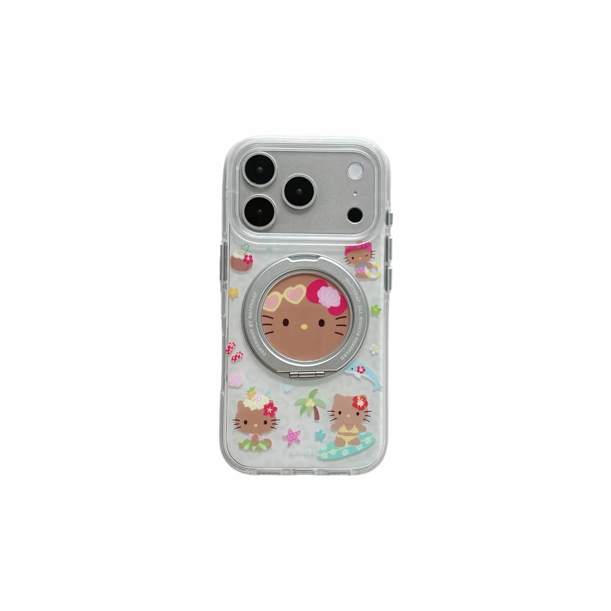 Hello Kitty Summer Beach 360 Stand Phone Case for iPhone 15/16/17 Series — MagSafe