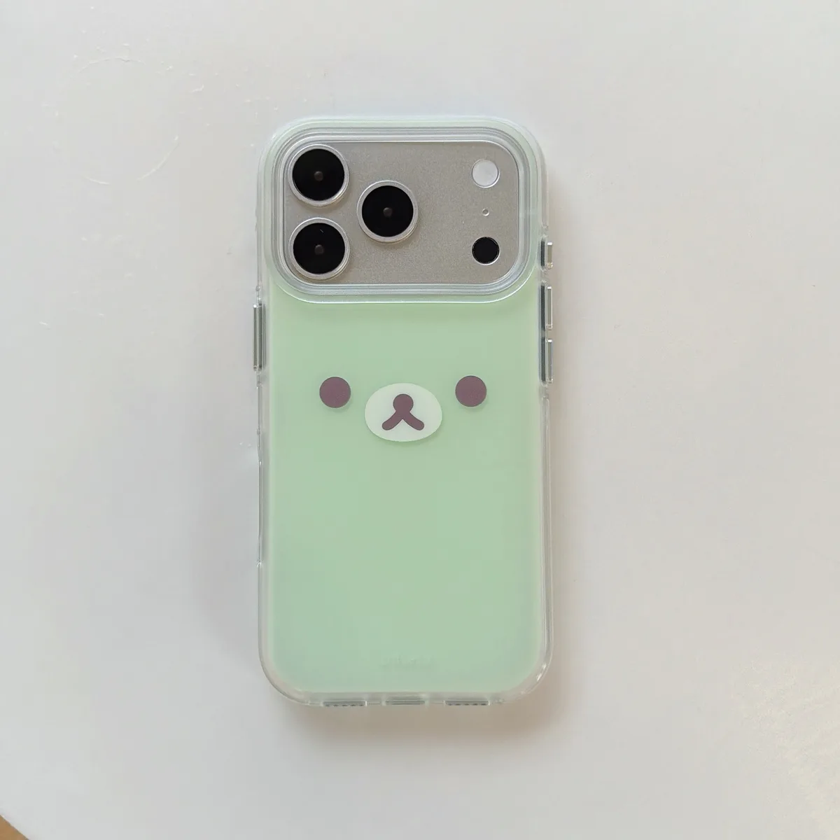 Mint Green Kawaii Bear Phone Case for iPhone 17 16 15 Pro Max