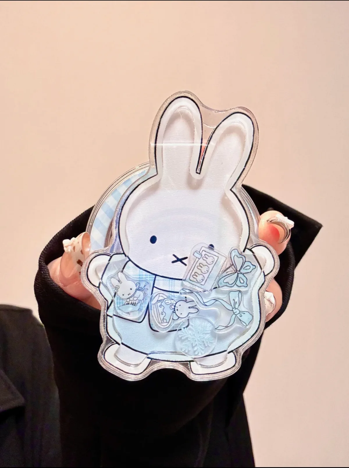 Miffy Bunny Clear Glitter Phone Case for iPhone 17 16 15 14 13 Pro Max — MagSafe