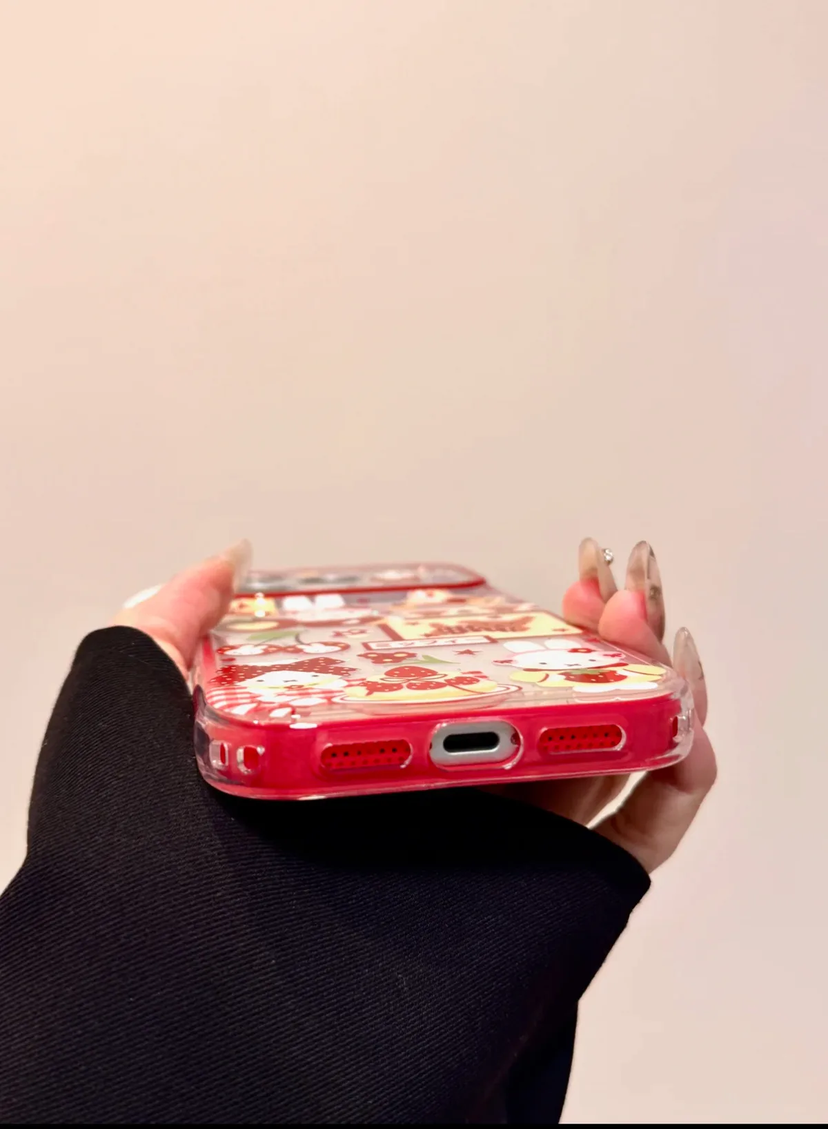Miffy Strawberry Kawaii iPhone 17 16 15 14 13 Pro Max Cute Clear Case with Charm