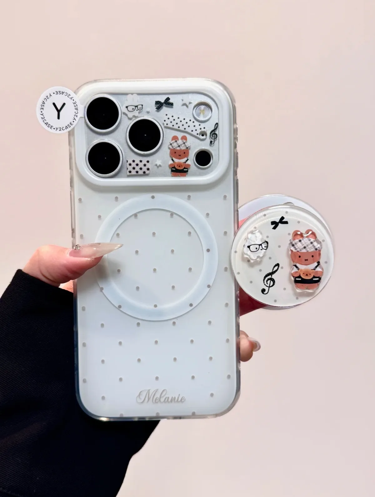 Miffy-Inspired Polka Dot MagSafe Phone Case for iPhone 17 16 15 14 13 Pro Max