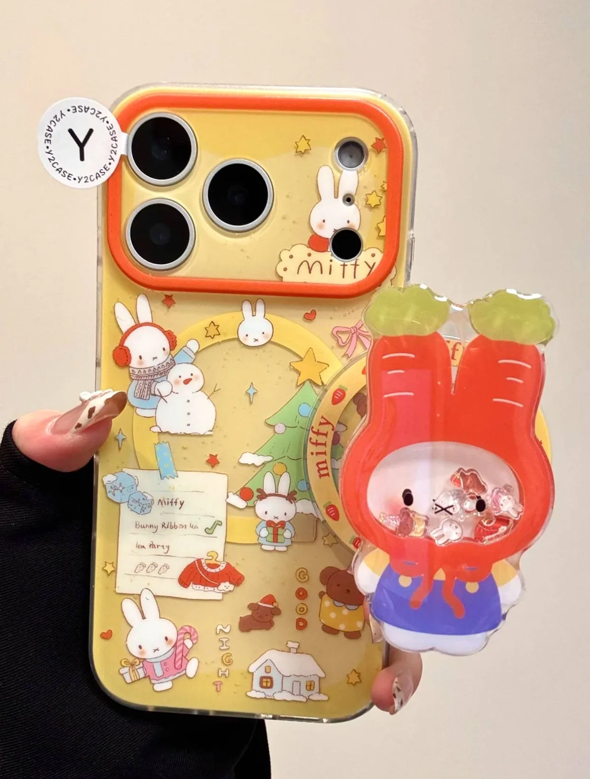 Miffy Bunny Ribbon Cute Clear iPhone 17 16 15 14 13 Pro Max Phone Case