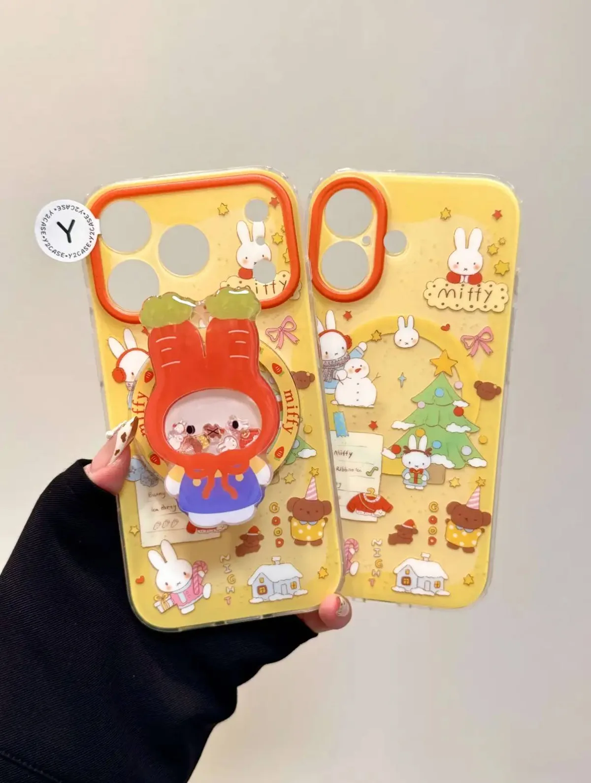 Miffy Bunny Ribbon Cute Clear Phone Case for iPhone 17 16 15 14 13 Pro Max — MagSafe
