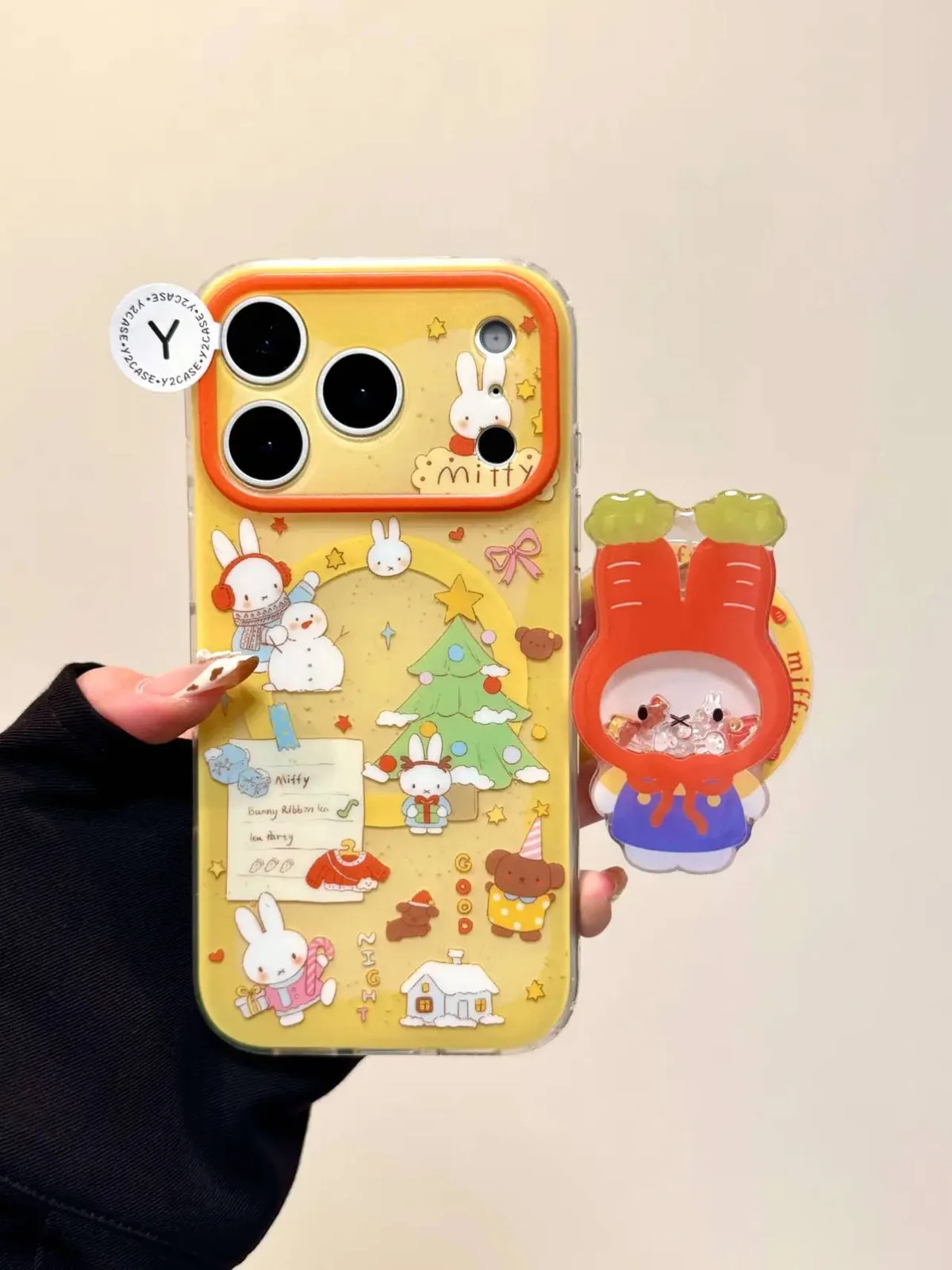 Miffy Bunny Ribbon Cute Clear Phone Case for iPhone 17 16 15 14 13 Pro Max — MagSafe