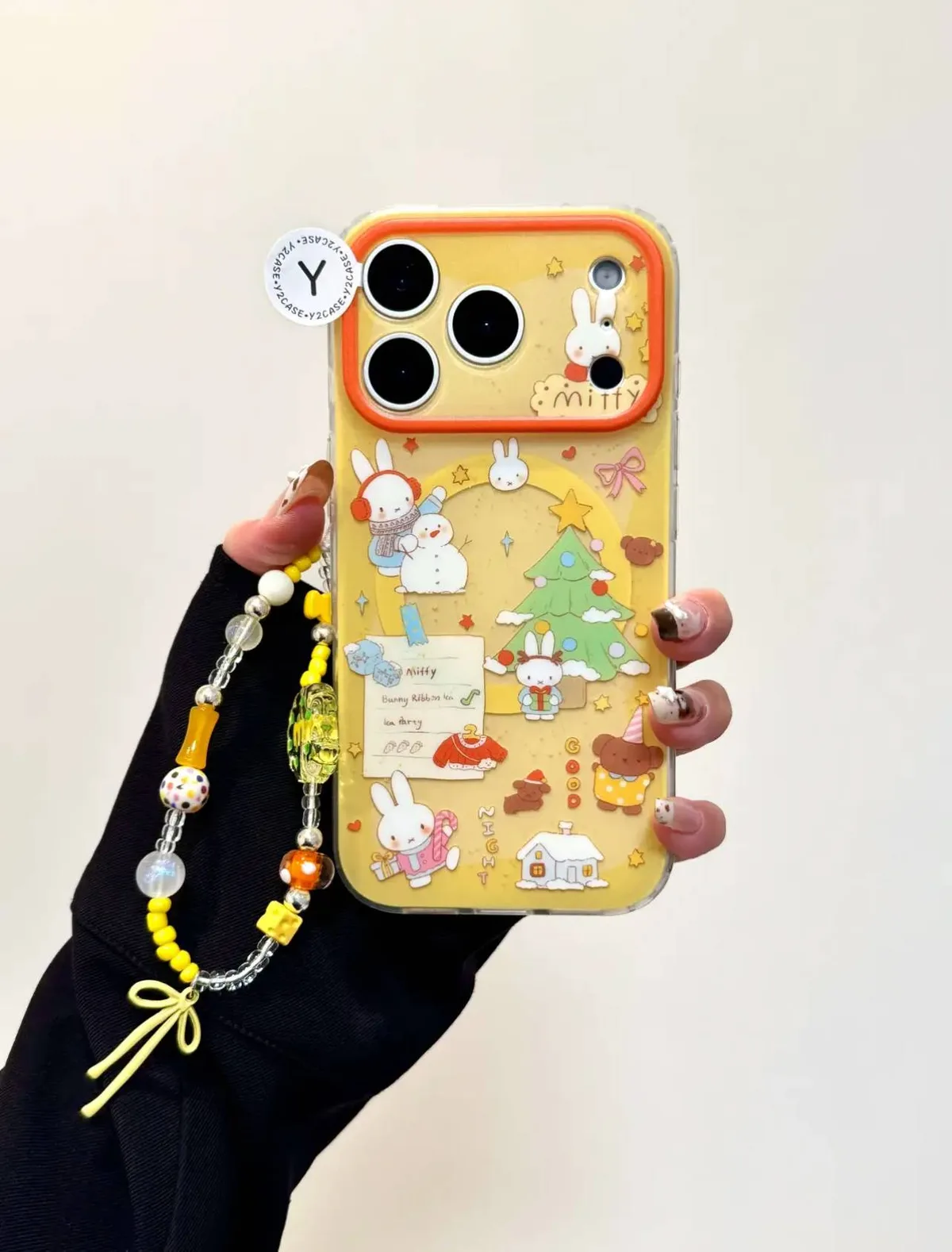 Miffy Bunny Ribbon Cute Clear Phone Case for iPhone 17 16 15 14 13 Pro Max — MagSafe