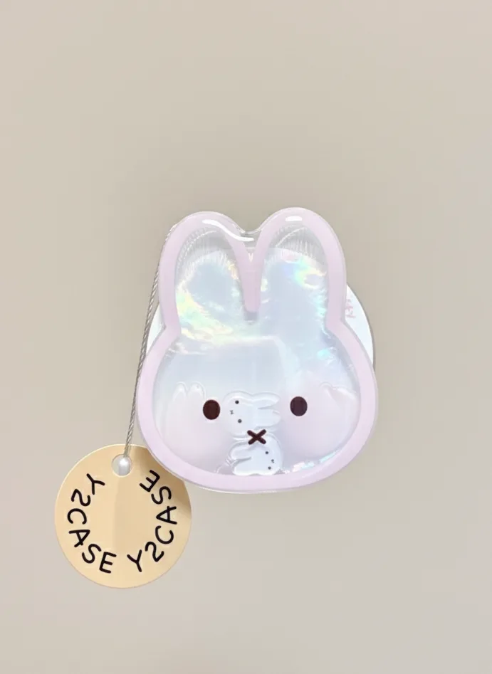 Miffy Kawaii Clear Case with 3D Bunny Grip for iPhone 17 16 15 14 13 Pro Max — MagSafe