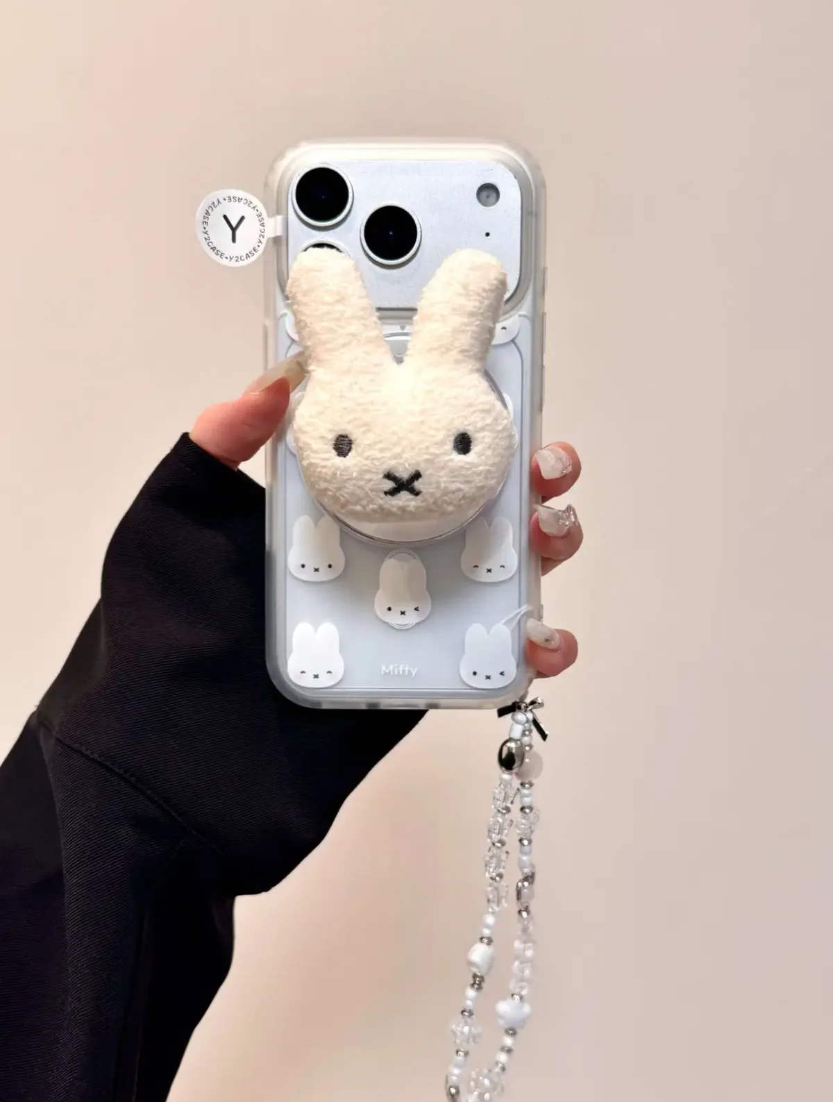 Miffy Plush Bunny Grip Phone Case for iPhone 17 16 15 14 13 Pro Max — MagSafe