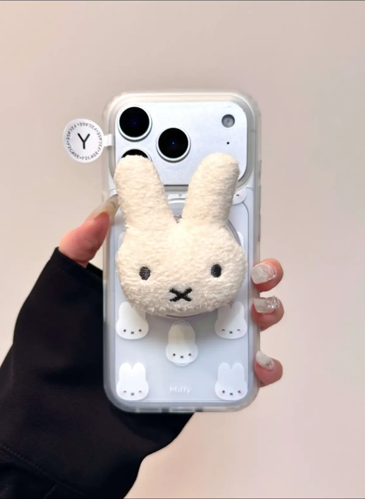 Miffy Plush Bunny Grip Phone Case for iPhone 17 16 15 14 13 Pro Max — MagSafe