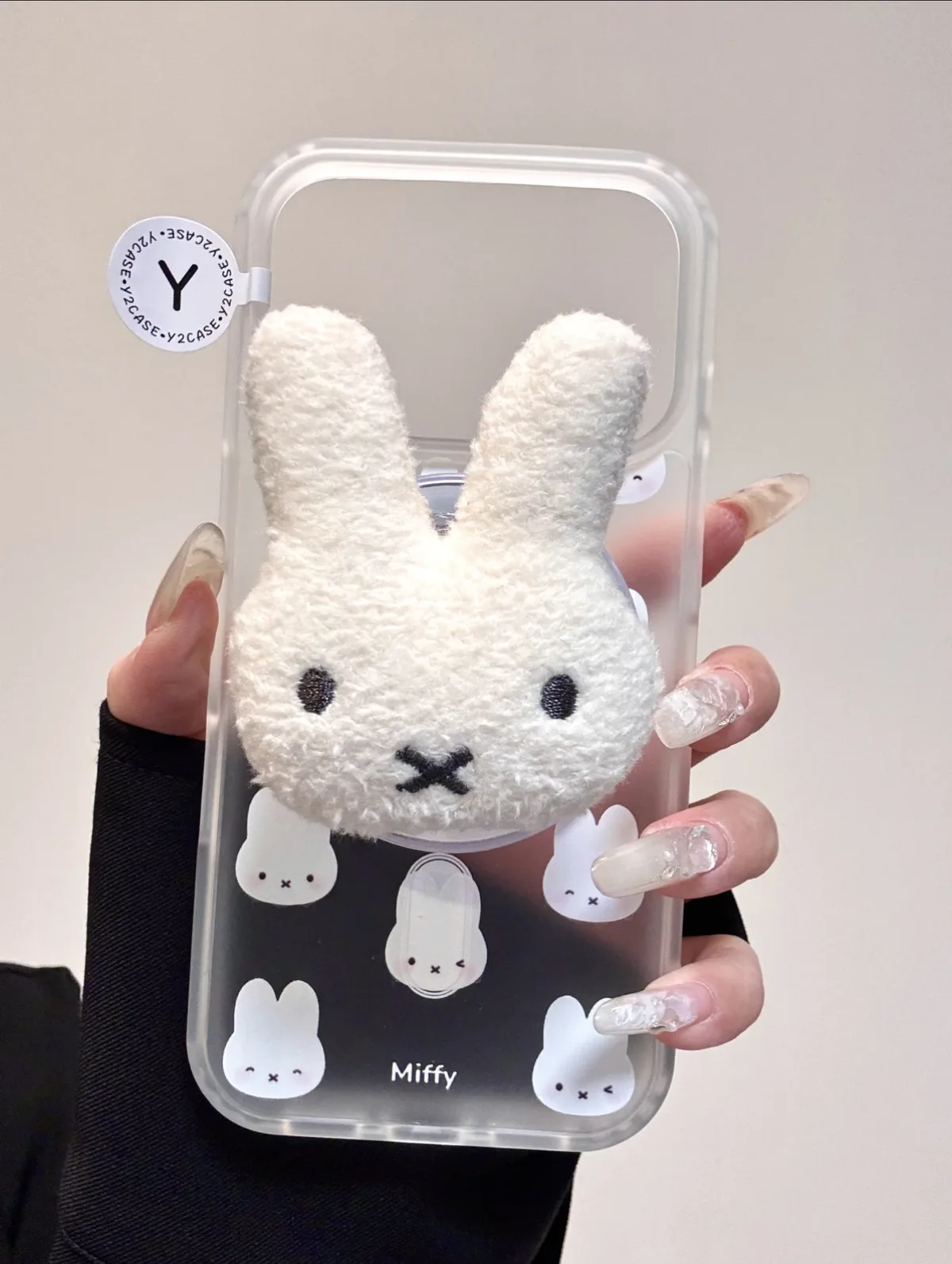 Miffy Plush Bunny Grip Phone Case for iPhone 17 16 15 14 13 Pro Max — MagSafe