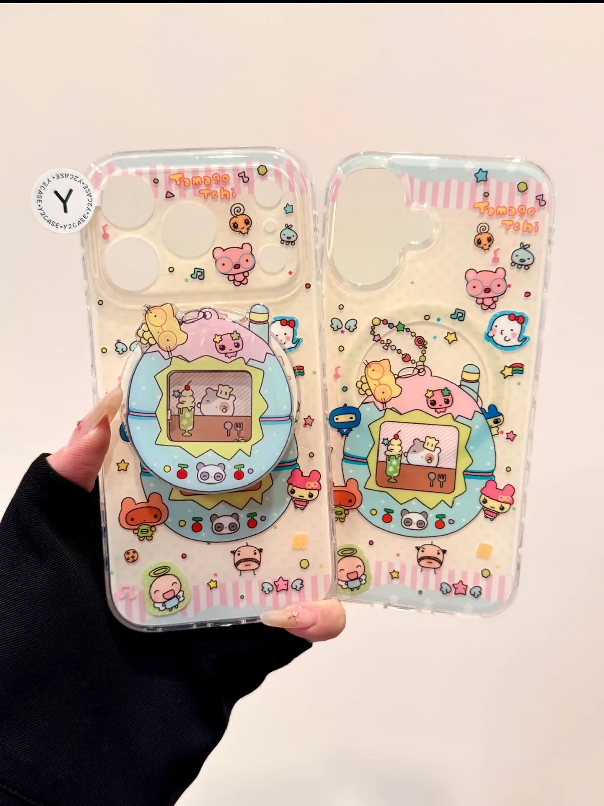 Tamagotchi Tomago Tchi Cute Kawaii Clear Phone Case for iPhone 17 16 15 14 13 Pro Max — MagSafe