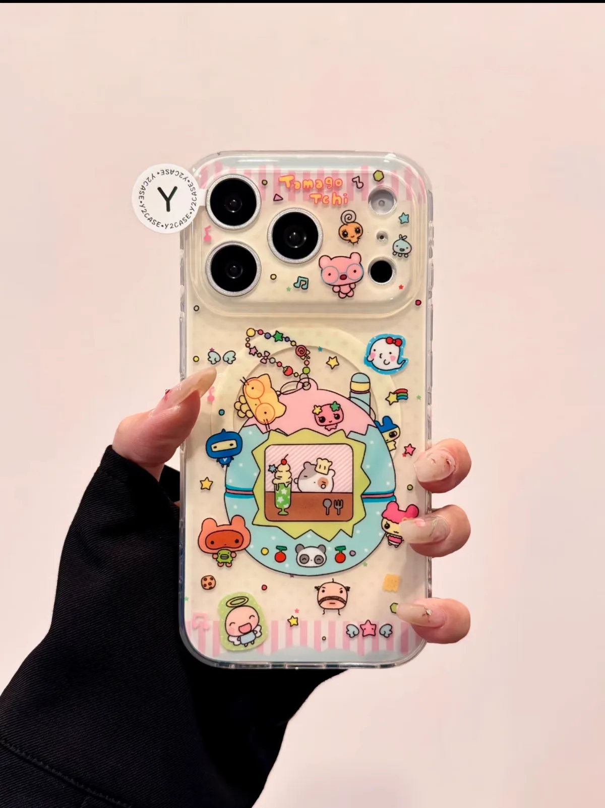 Tomago Tchi Cute Kawaii Clear Phone Case for iPhone 17 16 15 14 13 Pro Max