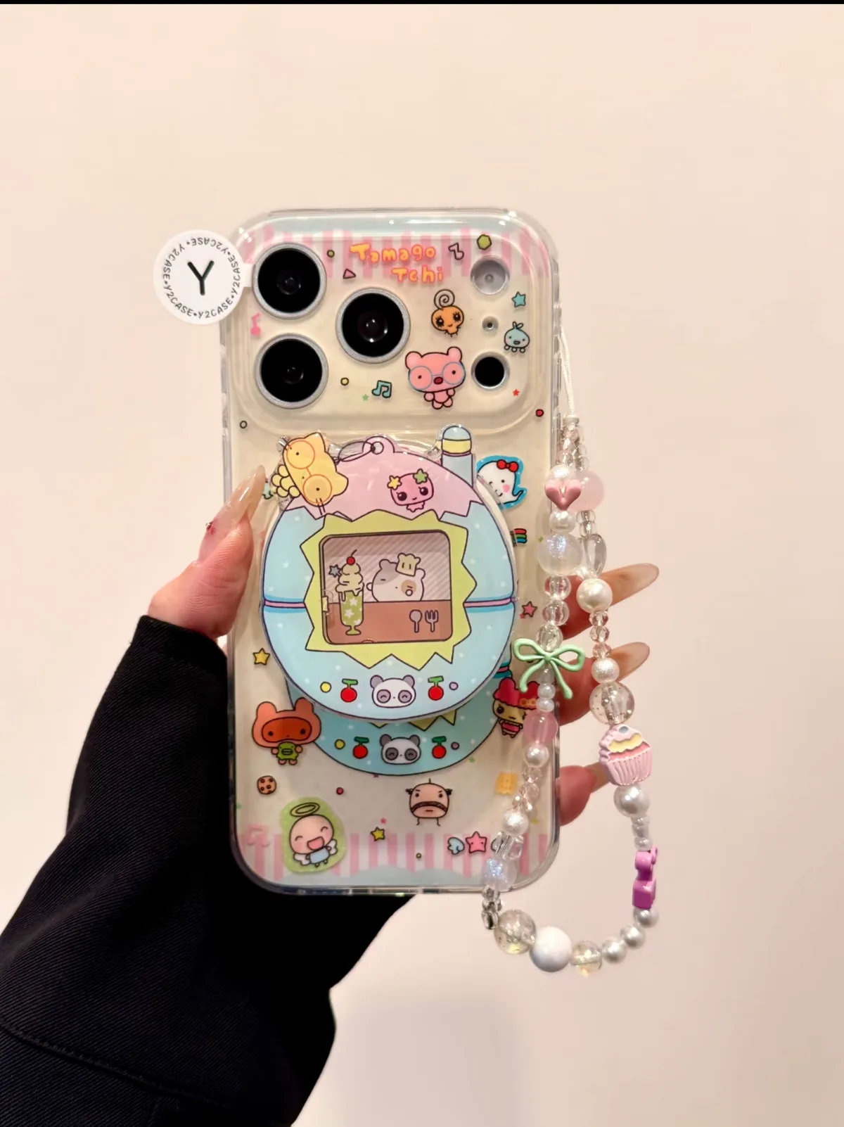 Tamagotchi Tomago Tchi Cute Kawaii Clear Phone Case for iPhone 17 16 15 14 13 Pro Max — MagSafe