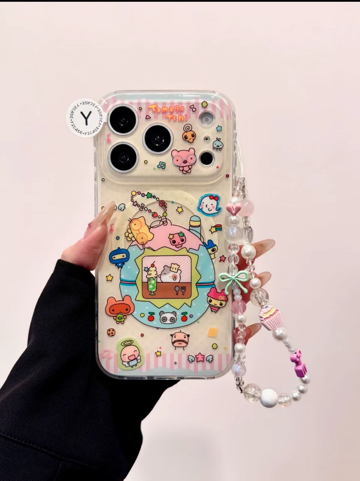 Tamagotchi Tomago Tchi Cute Kawaii Clear Phone Case for iPhone 17 16 15 14 13 Pro Max — MagSafe