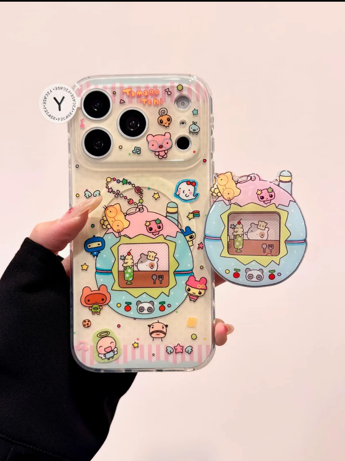 Tamagotchi Tomago Tchi Cute Kawaii Clear Phone Case for iPhone 17 16 15 14 13 Pro Max — MagSafe