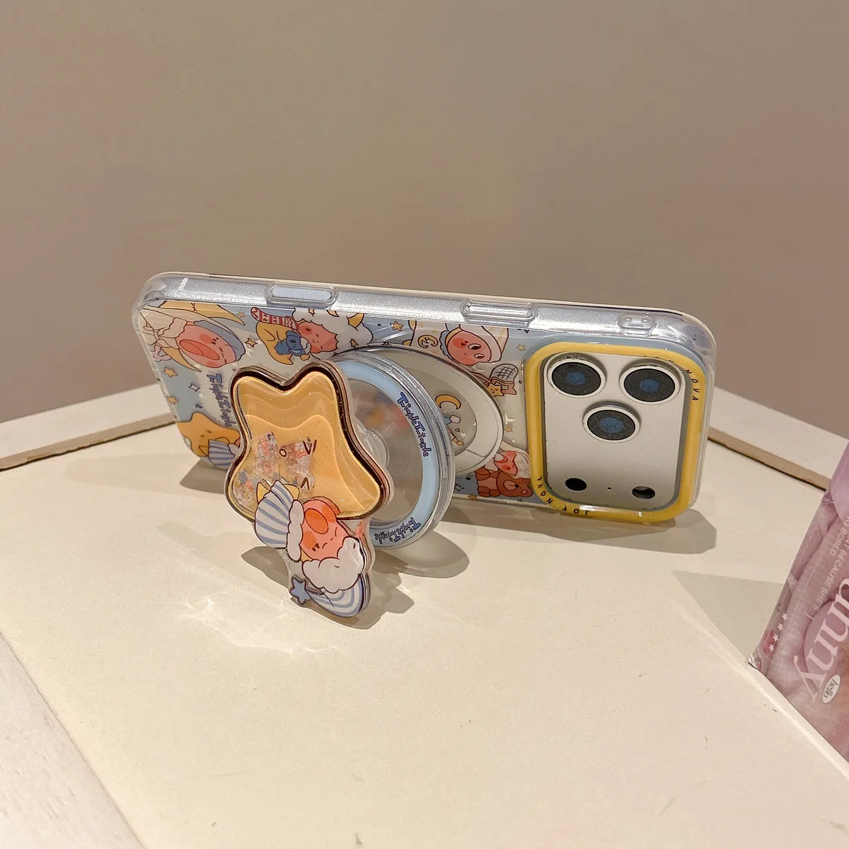 Twinkle Twinkle Star Clear Phone Case with Ring Stand for iPhone 17 16 15 14 13 Pro Max — MagSafe