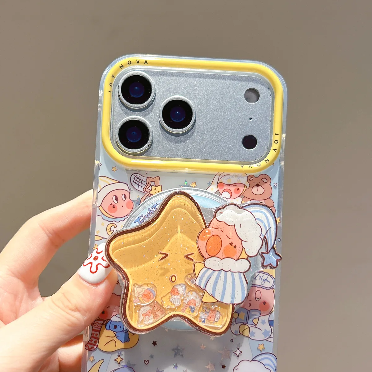 Twinkle Twinkle Star Clear Phone Case with Ring Stand for iPhone 17 16 15 14 13 Pro Max — MagSafe