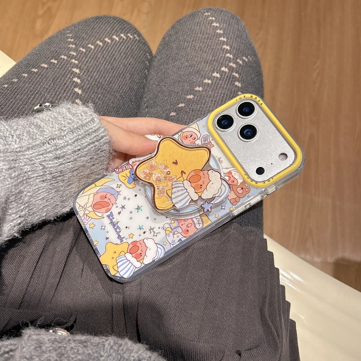 Twinkle Twinkle Star Clear Phone Case with Ring Stand for iPhone 17 16 15 14 13 Pro Max — MagSafe
