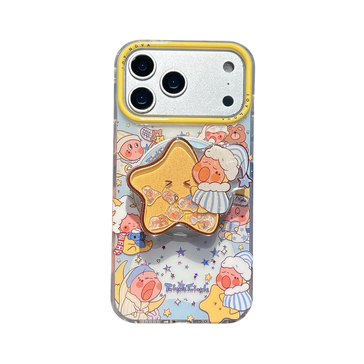 Twinkle Twinkle Star Clear Phone Case with Ring Stand for iPhone 17 16 15 14 13 Pro Max — MagSafe