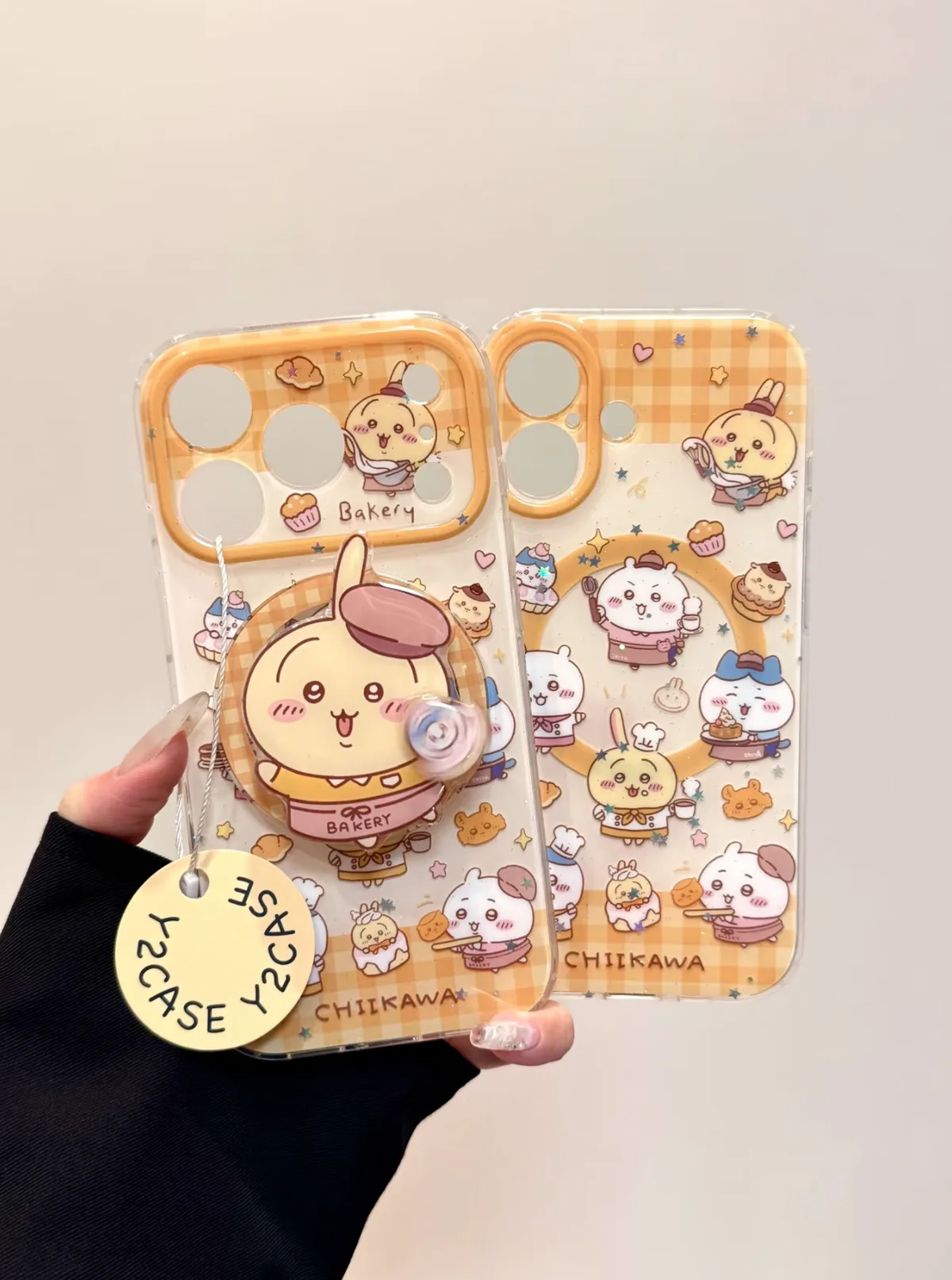Chiikawa Bakery Clear Case with Cute Charm for iPhone 17 16 15 14 13 Pro Max — MagSafe