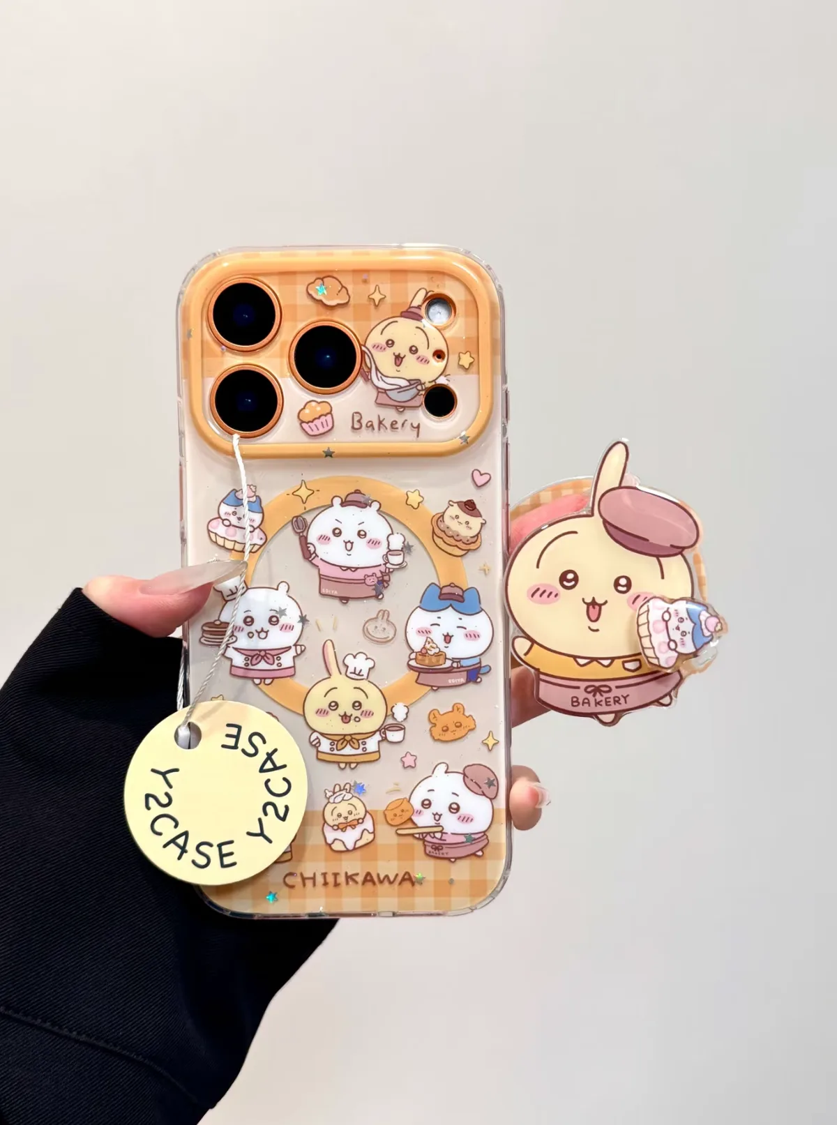 Chiikawa Bakery Clear Case with Cute Charm for iPhone 17 16 15 14 13 Pro Max — MagSafe
