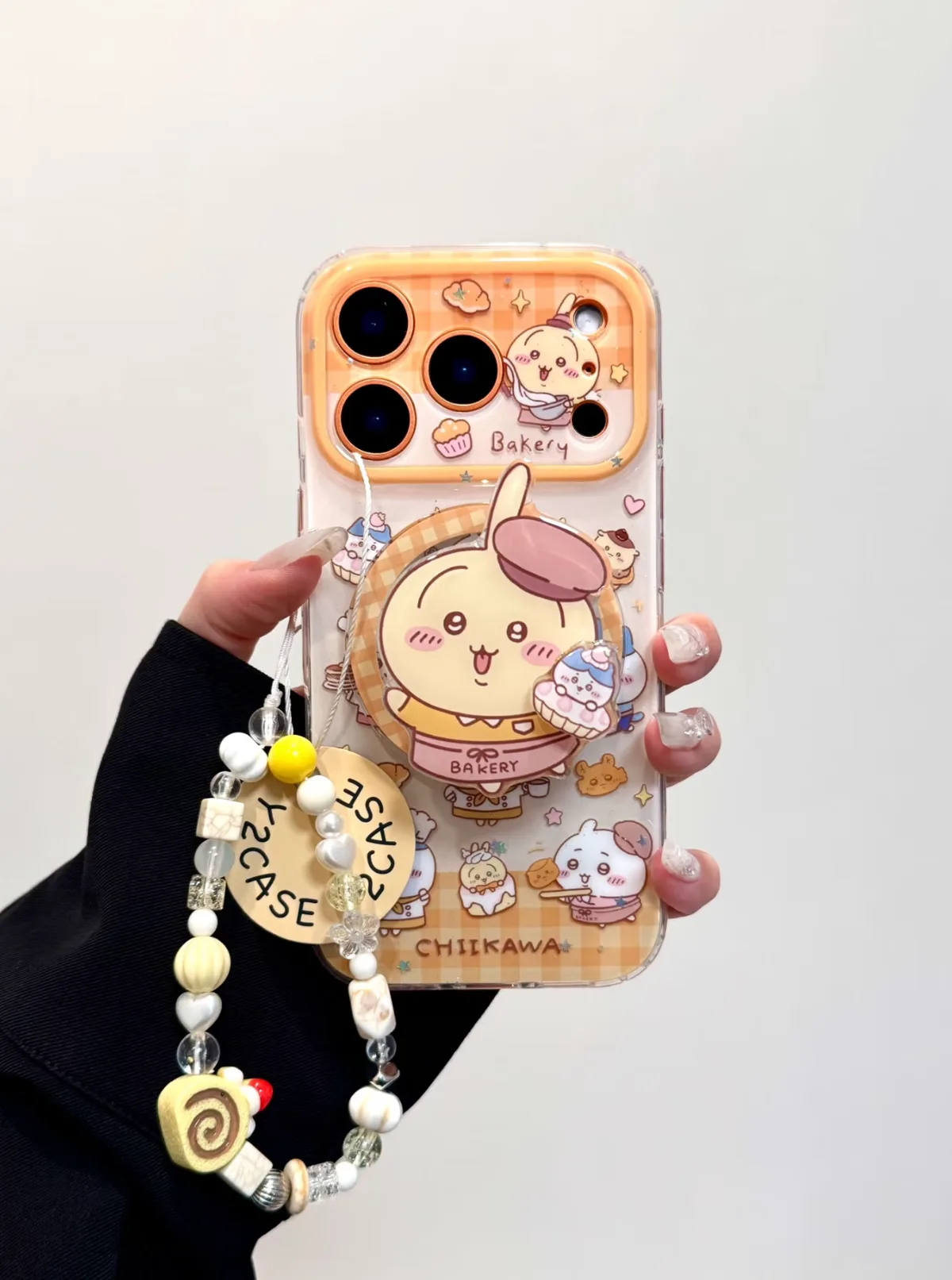 Chiikawa Bakery Clear Case with Cute Charm for iPhone 17 16 15 14 13 Pro Max — MagSafe