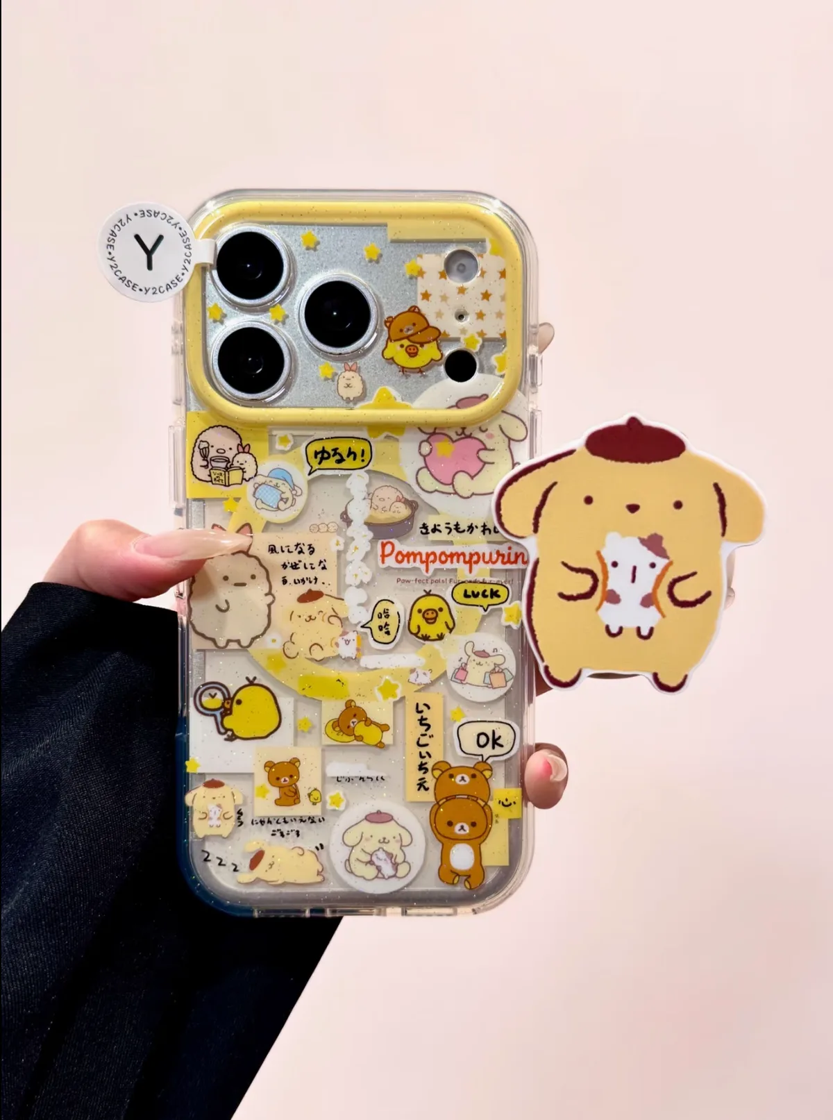 Pompompurin Kawaii Clear Phone Case for iPhone 17 16 15 14 13 Pro Max