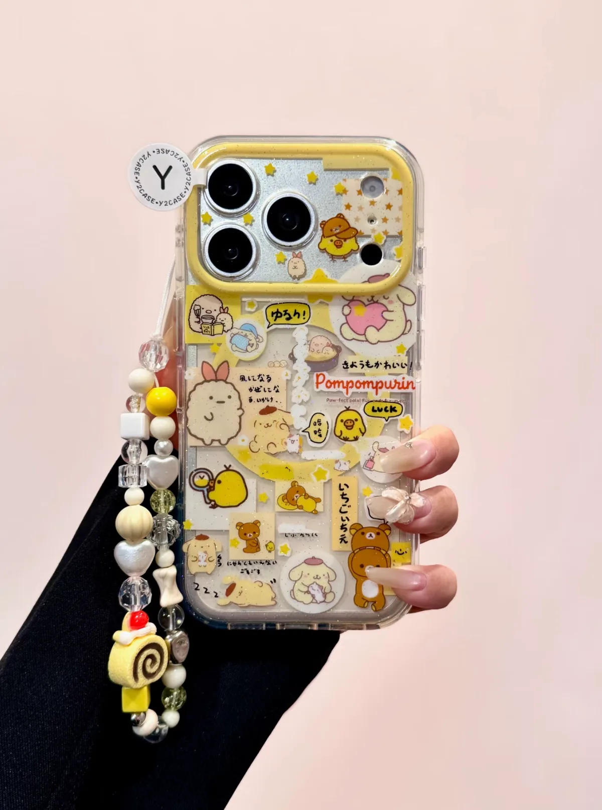 Pompompurin Kawaii Clear Phone Case for iPhone 17 16 15 14 13 Pro Max