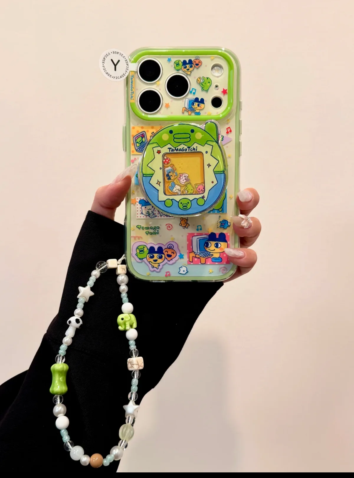 Tamagotchi Y2K Cute Clear Phone Case for iPhone 17 16 15 14 13 Pro Max — MagSafe