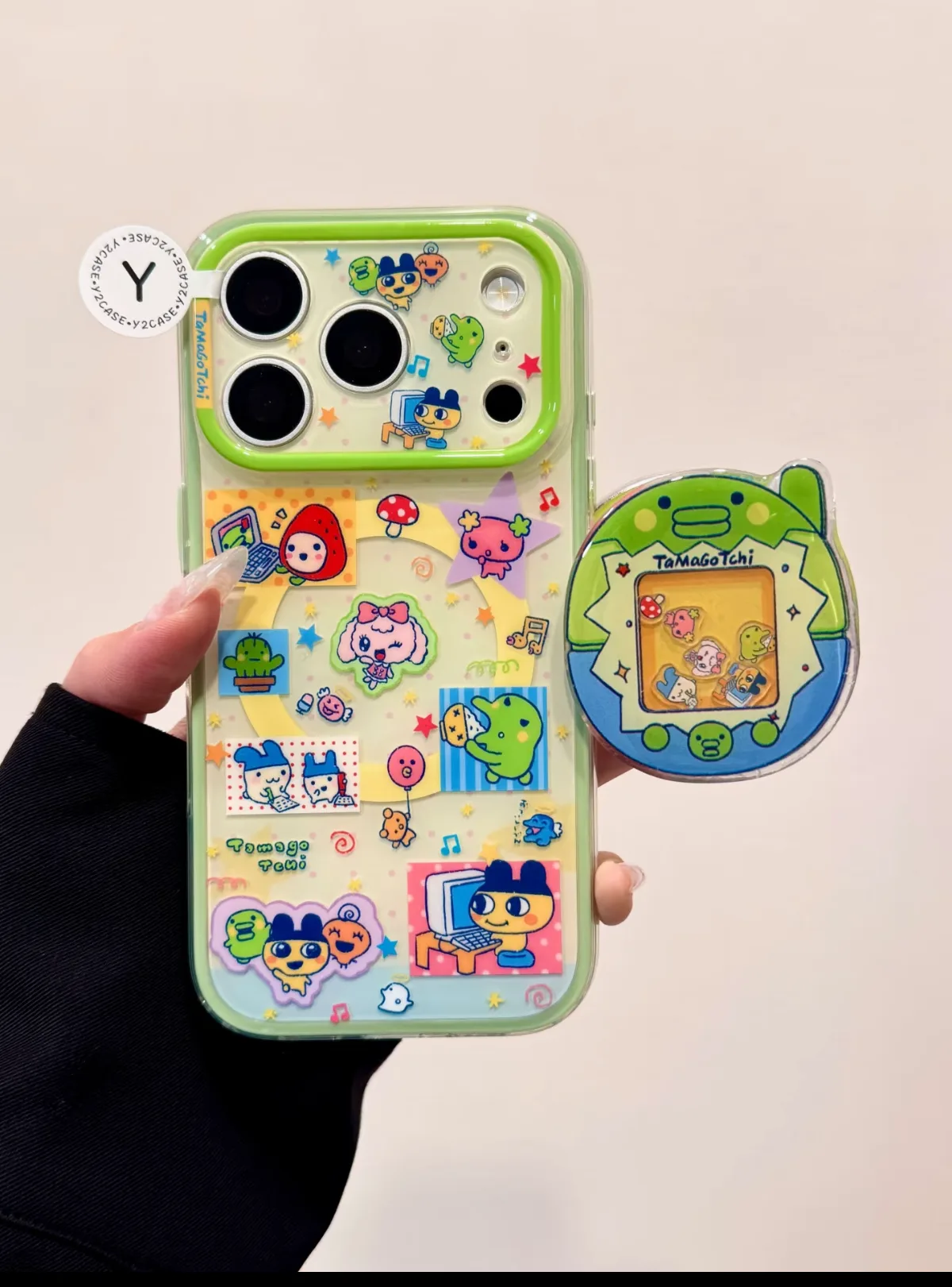 Tamagotchi Y2K Cute Clear Phone Case for iPhone 17 16 15 14 13 Pro Max — MagSafe
